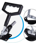 Rock Solid Carbon Steel Heat Press Handle Replacement Fixture with Quick Clamping Lever, 386kg grip for sublimation machines.