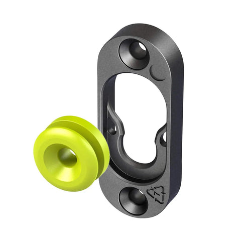 90 Degree Panel Connector Button Fix Type 1 With Flush Bracket Marker Guide Kit Nylon Fasteners in black and yellow, for easy assembly.