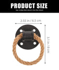Close-up of 2 Pack Vintage Rope Handle Drawer Pulls For Cabinets And Drawers, rustic black with size measurements 6.5cm and 8cm