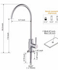 Drinking Water Faucet In Brushed Nickel For Non Air Gap RO Filtration System Leadless 304 Stainless Steel Kitchen Water Filter Faucet