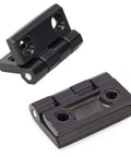 Heavy Duty Black Interior Door Hinge Set With Screw Mount No Fuss Install, Double Compression Spring, Zinc Alloy Construction