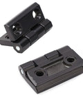 Zinc Alloy Door Switch Hinge With Double Spring, black, screw mount, 39x40mm, heavy duty for quiet smooth cabinet closures.