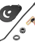 Beefed Up Heavy Duty Steering Drag Link Gear And Ball Joint Kit For Truck And SUV Replacement Includes 747-05385A Drag Link 923-0448A Ball Joint 617-04094 Gear 112-0917 Gear Bush And 1 Pack, black steel parts on white