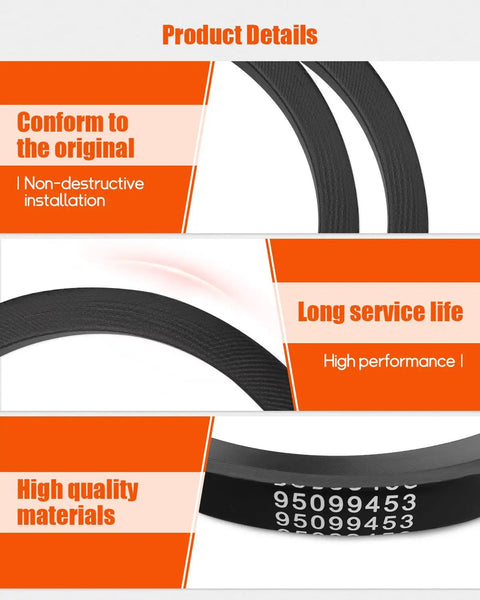 Beefed Up V Belt For Air Compressor Drive System Fits SS5 SS5L5 SS5N5 2340L5 2340N5 Replacement 95099453 detail image