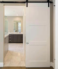 Recessed Pocket Door Lock with Two Sided Privacy Latch for Bathroom Bedroom Barn Doors, Invisible Sliding Door Hardware