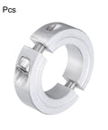 Two Pack Clamp On Shaft Collar For 1 1/8 Inch Shaft, Two Piece Clamping Collar With 1 7/8 Inch Outer Diameter And 1/2 Inch Thick