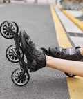 Unisex Carbon Fiber Inline Skates Four Wheel Speed Racing Gear With ABEC 9 Bearings And Durable Rubber Wheels for Adults