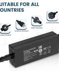 12V DC Power Adapter For 3D Printer Filament Dryer Box, 100-240V AC Input, compatible with various plug standards