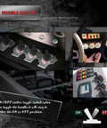 Rugged 8 Pack SPST Toggle Switches 2 Pin 20A 125V AC And 15A 250V AC On Off installed in vehicle dashboard