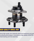 Front view of rear wheel bearing and hub assembly 512505 for Toyota Prius 5 lug with ABS, OEM-grade replacement.