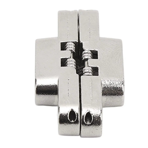 Close-up of 4 Piece Mini Hidden Hinge Set For Jewelry Boxes And Folding Doors, 180 Degree Zinc Alloy And Steel Hinges