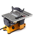 Slick Mini Electric Table Saw With Four Inch Blade And Sixty Watt Motor Rock Solid Benchtop Circular Station for precise cuts
