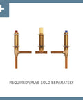 Chateau Chrome Roman Tub Faucet Two Handle Lever Deck Mount Bath Fixture With Low Arc Spout ADA Compliant installation valves
