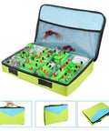 Kid Friendly Hands On Electric Circuit And Magnetism Kit For Kids And Students STEM Discovery Board in storage bag, open view