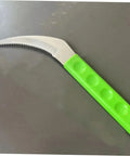 Two Piece Portable Grass Scythe And Weeding Tool Set For Garden, sturdy outdoor yard cutter with green ergonomic grip