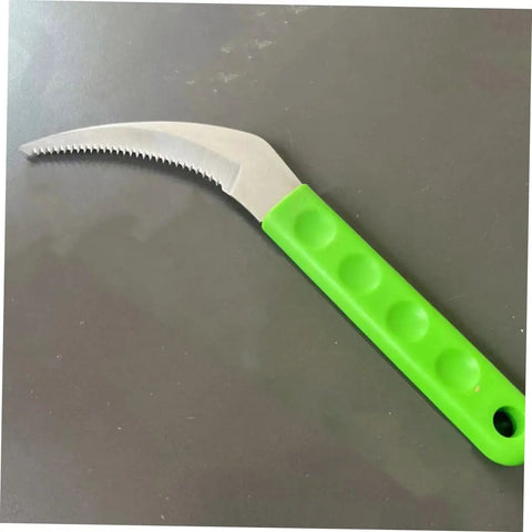 Two Piece Portable Grass Scythe And Weeding Tool Set For Garden, sturdy outdoor yard cutter with green ergonomic grip