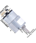 Side view of FLEXMAN JGB37-520 DC12V geared motor with metal gearbox and encoder shaft (333 RPM)