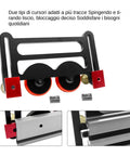 Killer Table Saw Featherboard With Rust Resistant Aluminum Body And Friction Free Bearing Rollers for smooth lumber tracking.