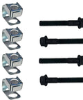 Knock Out Exhaust Leaks With This Badass Manifold Flange Hardware Kit Packed With 3/8 16 Bolts And Locking U Nuts For Dodge Dakota Jeep Wrangler Straight Bolt Up Upgrade, featuring black bolts and U nuts.
