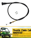 Choke Cable AM129722 For John Deere 4X2 6X4 Worksite Turf TX TS 1200A Bunker And Field Replacement Part with E-clip.