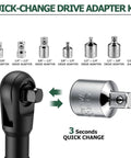 1/2 Inch Offset Extension Wrench Impact Ratchet Bar An Absolute Bad Boy For Snatching Sneaky Nuts Fast Heavy Duty Socket Extender with adapters