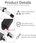 Image showing features of Compact 10mm Stroke Mini Linear Actuator With 188N Load, 12V High Torque Workhorse Electric Actuator.