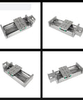 Heavy Duty CNC Linear Guide Motion Actuator Table With 150mm Width 200mm Rail Beefed Up Load Bearing Capacity Includes Limit Switch Travel 500mm For Precise Automated Positioning And Smooth Linear Movement shown from multiple angles
