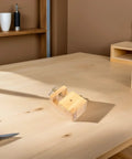 Sturdy Wooden Carving Clamp And Mini Bench Vise For Stone Seal Engraving resting on a workbench, showcasing the solid wood material.