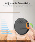 Ultra Slim Glass Break Alarm For Windows And Doors 125 dB Vibration Sensor Detector Anti Theft Home Security Kit Adjustable Sensitivity No False Alarms 4 Pack Black adjustable sensitivity close-up