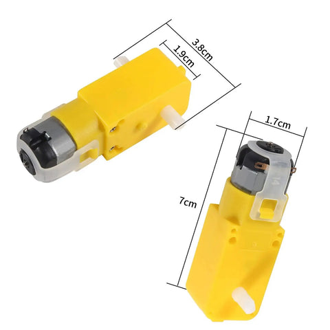 18Pcs Four Wheel Drive DC Gear Motors Kit For Arduino DIY Smart Car Projects Dual Shaft 3V To 6V Operation High Torque Tiny Motors