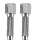 2 Pack Heavy Duty Steel Grease Tip Nozzles for Grease Guns, Extra Reach Coupler for Tight Spots, showing two metal couplers