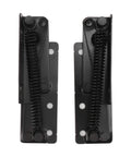 80-degree foldable cabinet hinge pair in black steel for high load capacity with smooth action and rust-resistant design