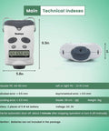 Digital PD Meter Pupilometer For Optometry With LCD Display dimensions and specifications on green background