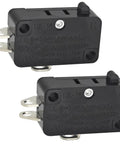 Top Shelf Solid 2 Pack V3-19M Snap Action Switch Replacement Microswitch With Round Pin Plunger Actuator SPDT 15 Amp 125 Volt AC
