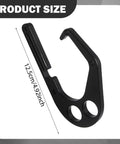 Black Aluminum Tree Climber Hook With Single Hand Operation For Outdoor Chainsaw Tool And XL Carpenter Harness, 125mm size