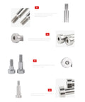 15 Piece Hex Socket Shoulder Bolts 8mm Shoulder Diameter M6 Thread 20mm Shoulder Length 304 Stainless Steel Silvery Finish