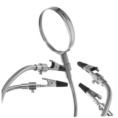Helping Hands Soldering Tool With LED Magnifying Lamp and Adjustable Arms for circuit board repairs and jewelry projects