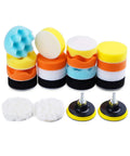 Pro Grade 22 Piece Drill Buffing Pads Kit For Car Polishing Smoothing And Waxing With 16 Foam 3 Inch Pads Waffle Design