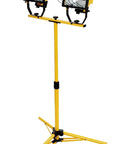 Twin 500 Watt Portable Halogen Work Light With Telescoping Stand Up To 42 Inches 360 Degree Head Rotation All Metal Construction