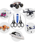RC Body Trim Kit With Reamer Hole Puncher And Curved And Straight Scissors For Lexan Shells with toy helicopter and drone