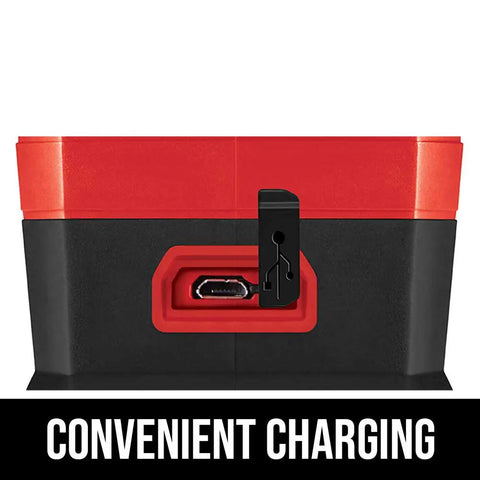USB charging port on 65 Ft Red Self Leveling Cross Line Laser Level With Horizontal And Vertical Lines Rechargeable Lithium Battery