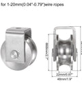 U Groove Wheel Pulley 304 Stainless Steel 2.7 Inch Diameter Track Wheel Built To Last Heavy Duty 2000 Lb Capacity For Sliding Gates And Industrial Machinery Groove Width 0.87 Inch Rust Resistant, 2.7 inch stainless steel pulley for wire ropes