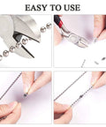 80 Pieces Stainless Steel Ball Chain Connectors Clasp Set For Beaded Ball Chains Fits 1.6mm 2.0mm 2.4mm And 3.2mm Chains