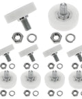 Get It Done Right 10 Pack 1 Inch Drawer Rollers And Heavy Duty Ball Bearings with nylon wheels and metal hardware.