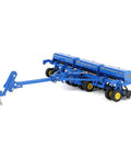 Realistic Dope One Sixty Four Scale Landoll 5532-30 Grain Drill Model Replica with diecast body and rubber wheels, blue and yellow.