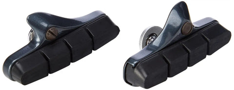BR-6700-G R55C3 Cartridge Brake Shoes Pair For Road Bikes, One Color, One Size, Silver, Shimano Compatible, angled view