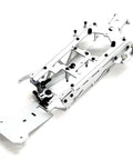 Beefy Aluminum RC Car Chassis Frame Kit For 1/10 Scale Buggy Upgrades, Easy Snap-In Install, Durable Silver Alloy Chassis