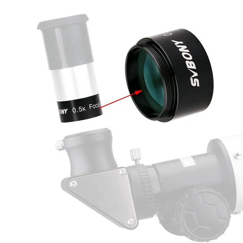 0.5x Focal Reducer For 1.25 Inch Eyepieces With Full Multi Coating highlighting wider field of view accessory for telescope gear