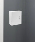 Wall Mount Electrical Enclosure Box 250x300x140mm Heavy Duty Metal Distribution Panel installed on a grey indoor wall