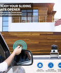 Heavy Duty Automatic Sliding Gate Opener CK1200 with Chain Drive, remote control activating gate from car window.